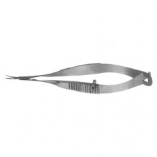 Vannas Capsulotomy Scissor Curved - Sharp Tips Stainless Steel, 8 cm - 3 1/4 Blade Size 5 mm
